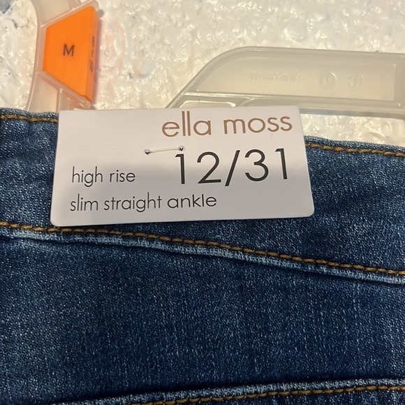 NWT Ella Moss high rise slim ankle jeans 12/31 - Picture 6 of 8